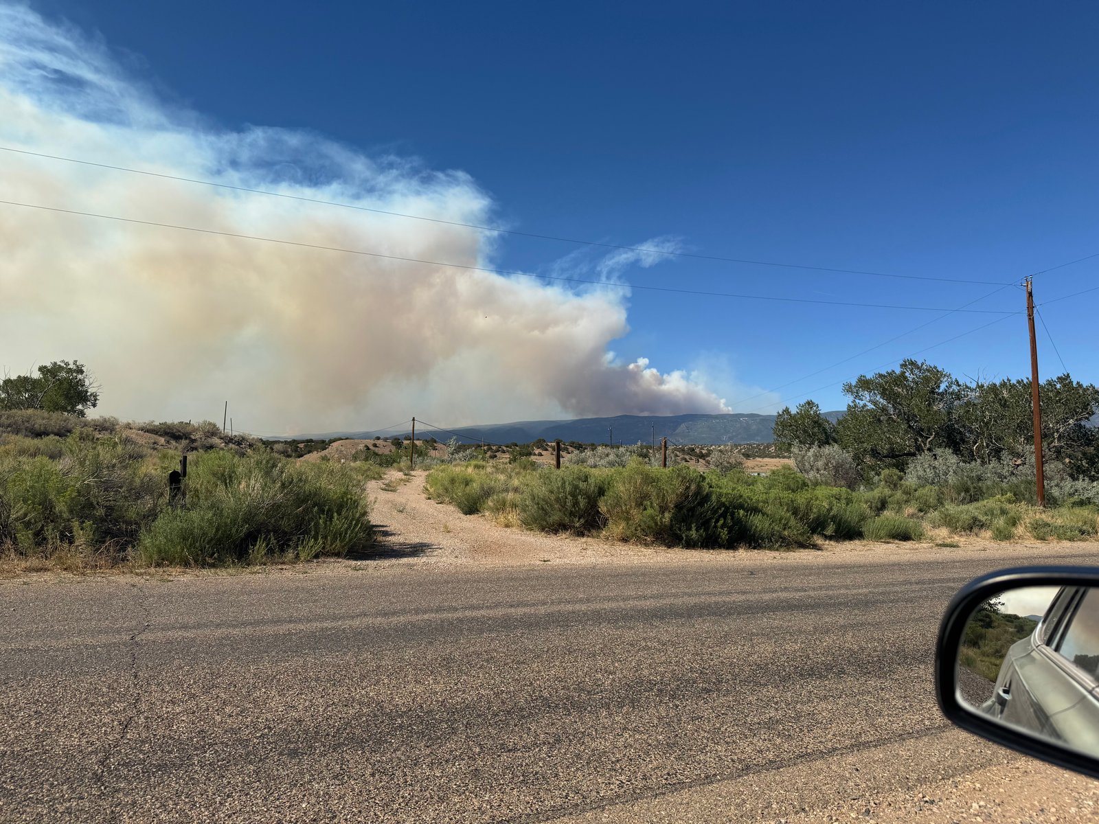Aspen Acres fire smoke plume