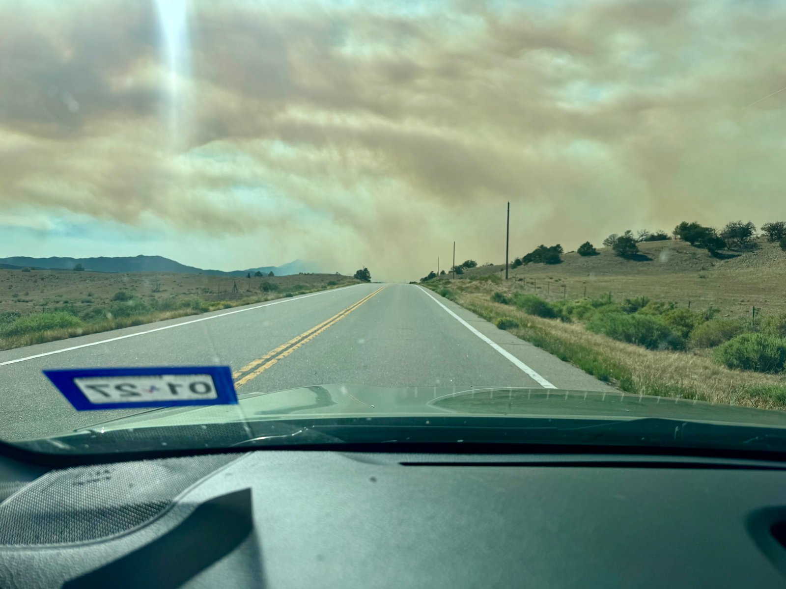 driving thru Aspen Acres smoke plume