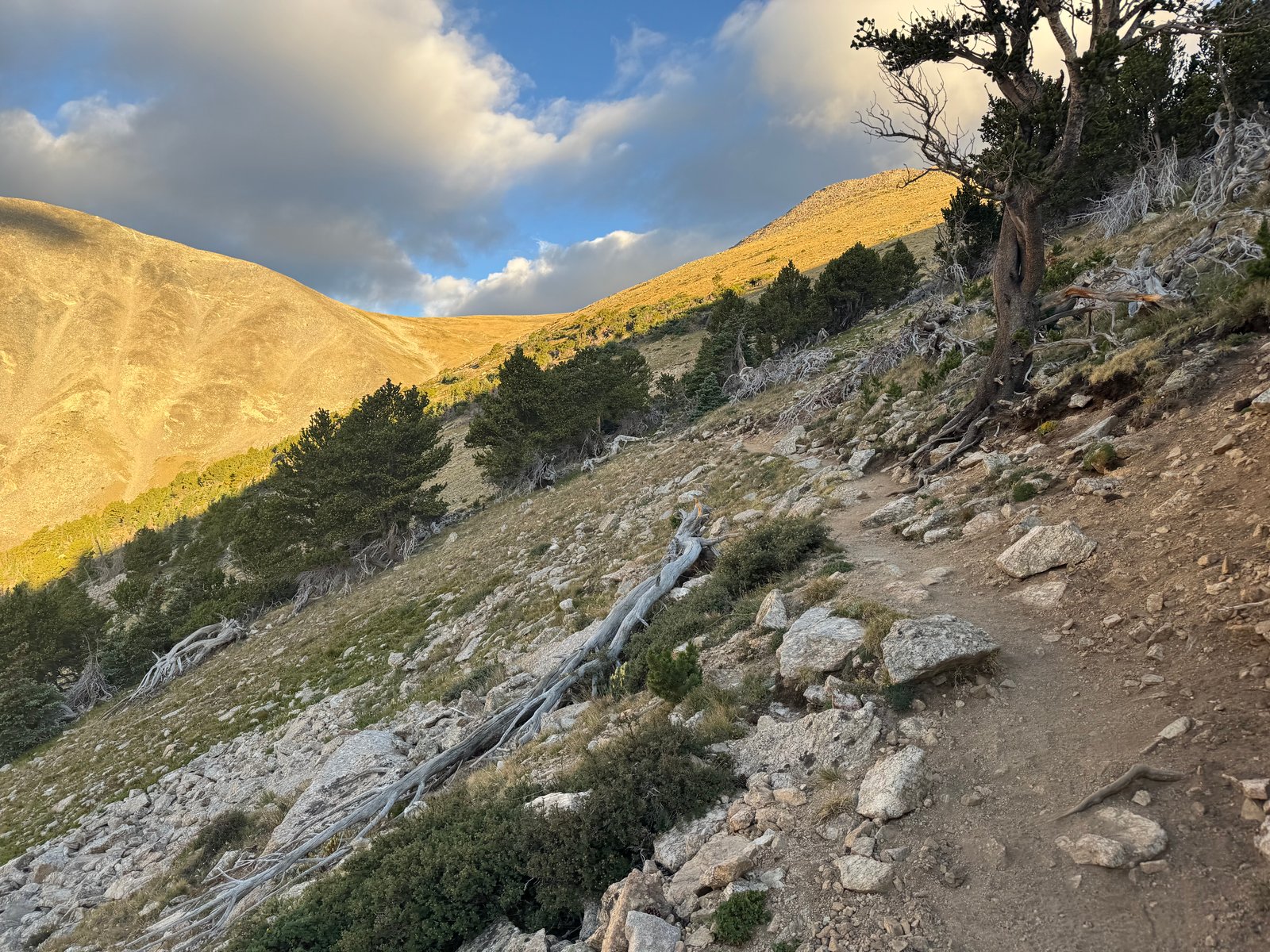 Upper Shavano trail clouds